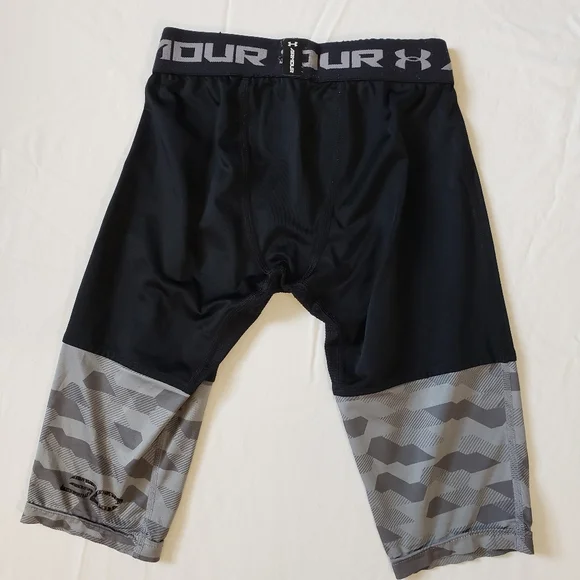 Under Armour Heatgear Sport Compression Tight Youth 3/4 Black Size Y Xs/JTP/EP - Picture 3 of 6